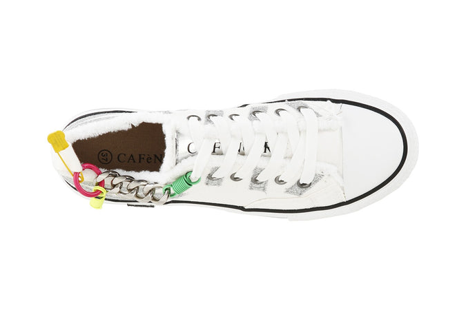 SNEAKERS IN TESSUTO E GLITTER CON FRANGE