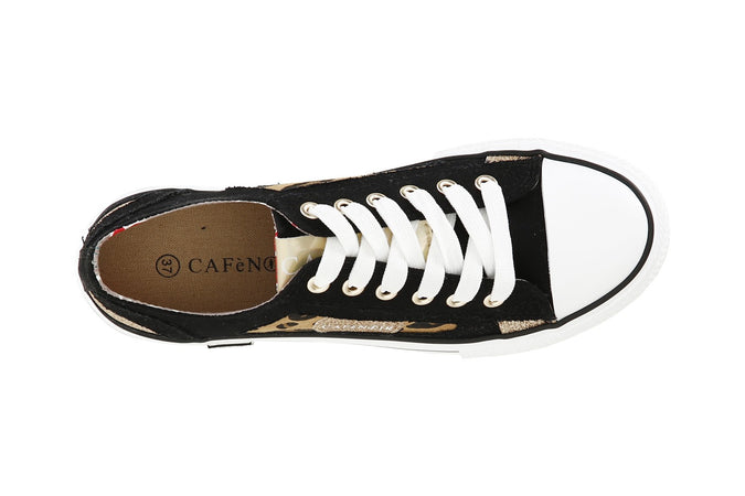 SNEAKERS IN TESSUTO E STAMPA ANIMALIER