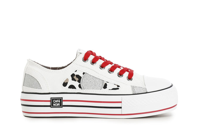 SNEAKERS IN TESSUTO E STAMPA ANIMALIER