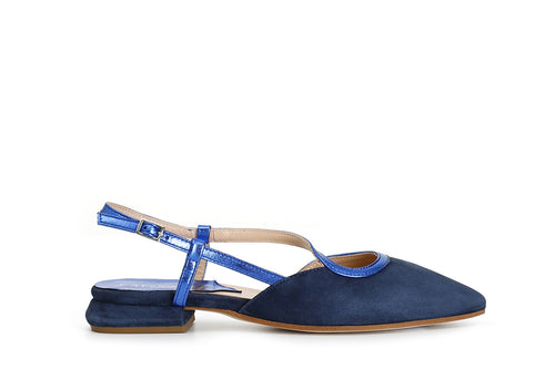 BALLERINA IN CAMOSCIO ASIMMETRICA APERTA DIETRO