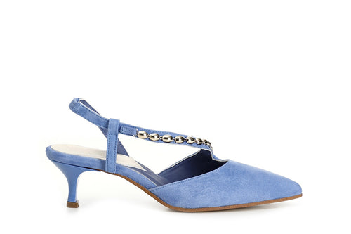 SCARPE IN PELLE SCAMOSCIATA ASIMMETRICHE CON ACCESSORIO