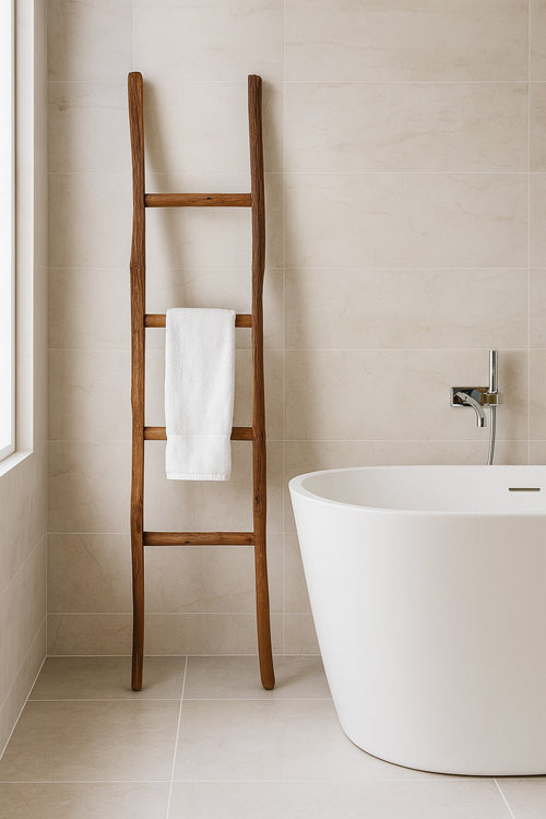 Biscottini Scala portasciugamani in legno finitura naturale