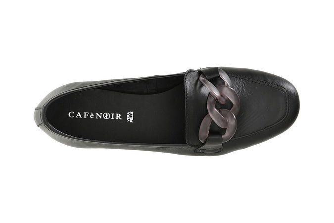 MOCASSINO IN PELLE CON CATENA