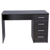 Scrivania in Legno MDF con Cassettiera 4 Cassetti 110x56 H 73cm Porta PC Grigio
