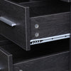 Scrivania in Legno MDF con Cassettiera 4 Cassetti 110x56 H 73cm Porta PC Grigio