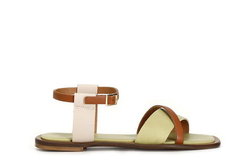 SANDALO FASCIA IN PELLE