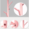 Piantana Appendiabiti in legno Naturale 8 Ganci 41x41 H176cm Verniciato Rosa