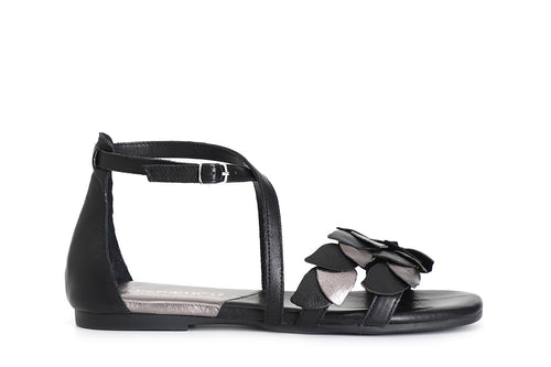 SANDALO INFRADITO IN PELLE CON LACCIO ALLA CAVIGLIA