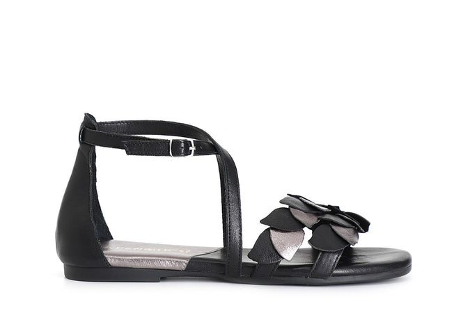 SANDALO INFRADITO IN PELLE CON LACCIO ALLA CAVIGLIA