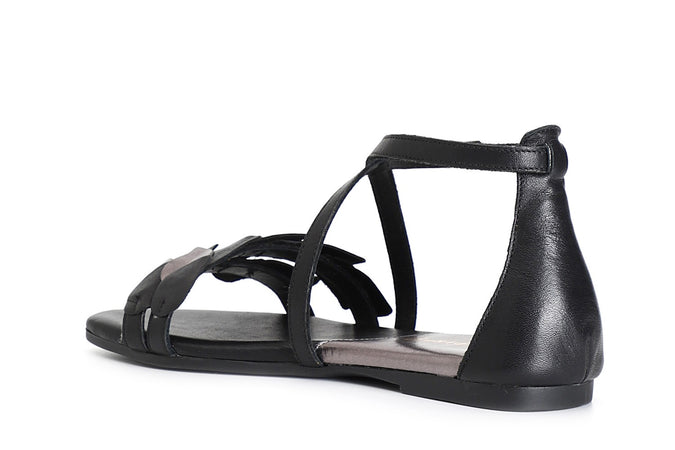 SANDALO INFRADITO IN PELLE CON LACCIO ALLA CAVIGLIA