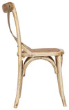 Biscottini Sedia Thonet in massello e seduta in rattan finitura rovere