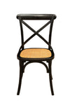 Biscottini Sedia Thonet in massello e seduta in rattan finitura Nero anticato