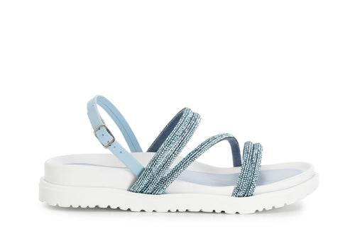 SANDALO FASCE CON STRASS