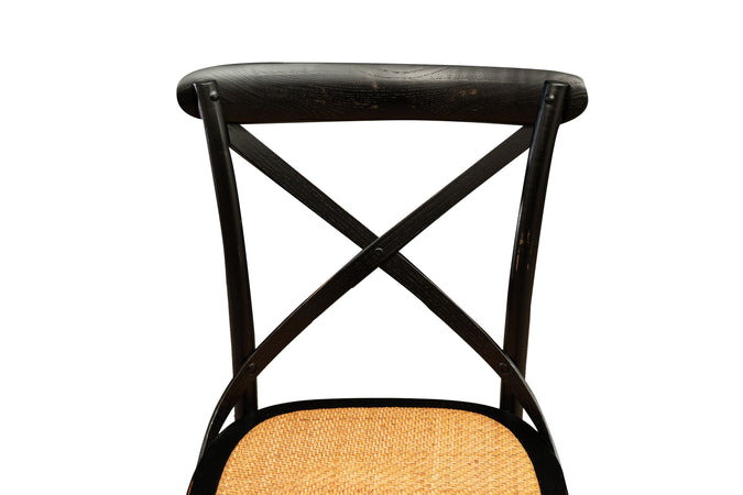 Biscottini Sedia Thonet Biscottini design bistrot frassino rattan Nero anticato 48x52x88