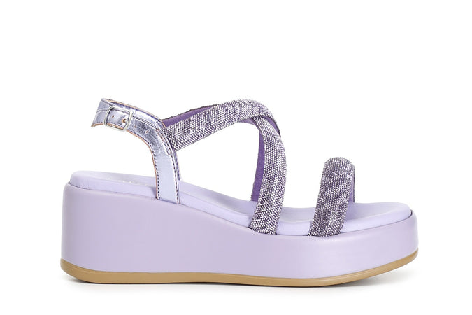 SANDALO FASCE INCROCIO CON STRASS