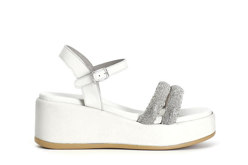 SANDALO GILDA DOPPIA FASCIA CON STRASS