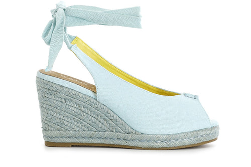 SCARPE APERTE IN CANVAS SU ZEPPA CORDA