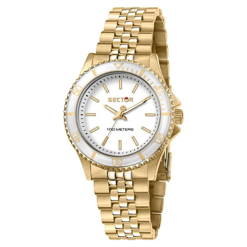 Orologio SECTOR donna 230 acciaio dorato / bianco