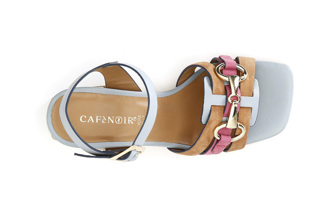 SANDALO GILDA IN PELLE E PELLE SCAMOSCIATA CON ACCESSORIO