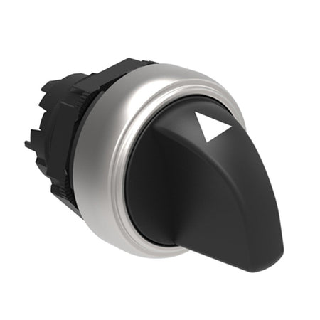 Selettore a Leva 22mm Cromato Nero 3 Posizioni Corto Serie Platinum