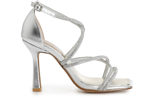 SANDALO DOPPIO INCROCIO CON STRASS