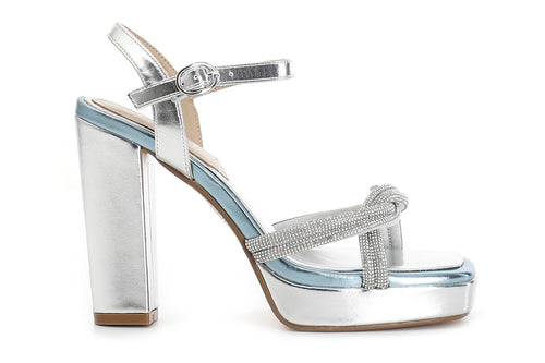 SANDALO DOPPIO INCROCIO CON STRASS