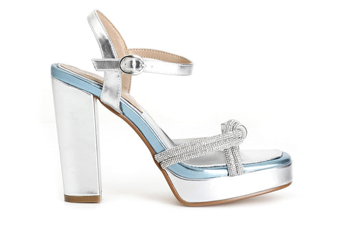 SANDALO GILDA CON TRECCIA STRASS