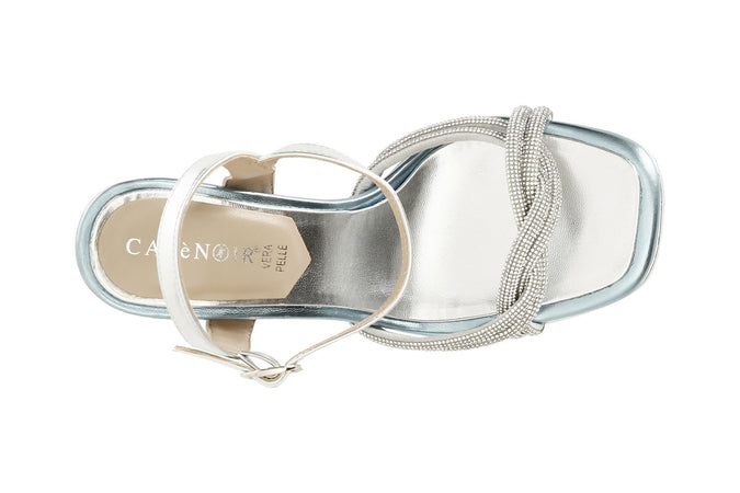 SANDALO GILDA CON TRECCIA STRASS