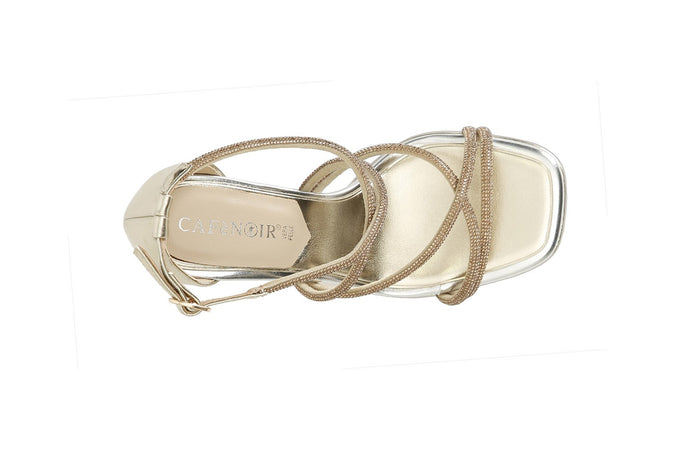 SANDALO GILDA CON TRECCIA STRASS