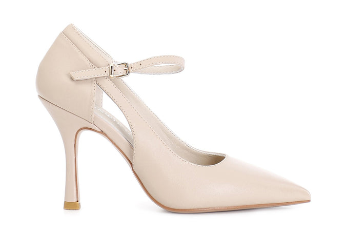 SCARPA IN PELLE CON LACCIO ALLA CAVIGLIA T90