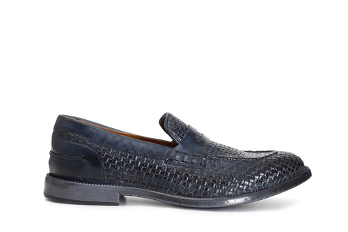 MOCASSINO COLLEGE IN PELLE INTRECCIATA