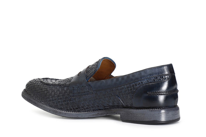 MOCASSINO COLLEGE IN PELLE INTRECCIATA