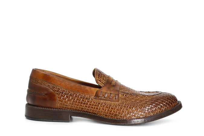 MOCASSINO COLLEGE IN PELLE INTRECCIATA