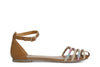 SANDALO IN PELLE CON TOPPONE MIGNON STRASS