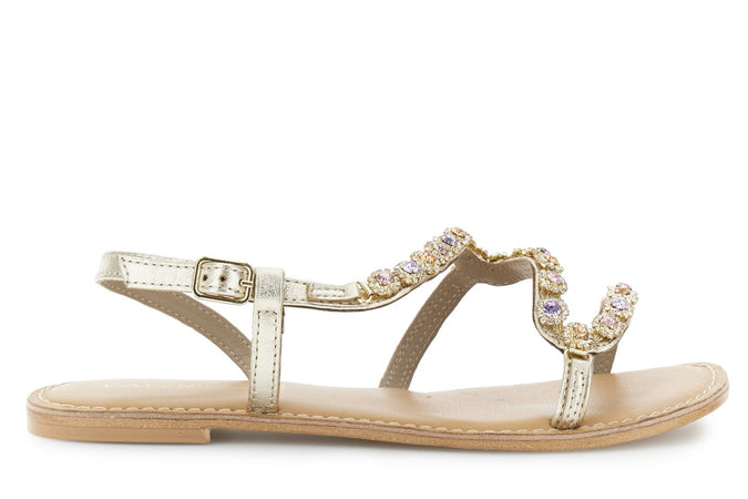 SANDALO GIOIELLO ASIMMETRICO IN PELLE