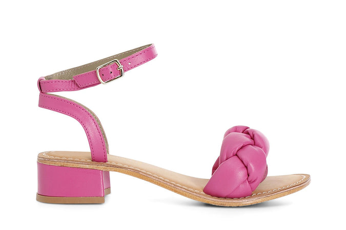 SANDALO IN PELLE INTRECCIATA