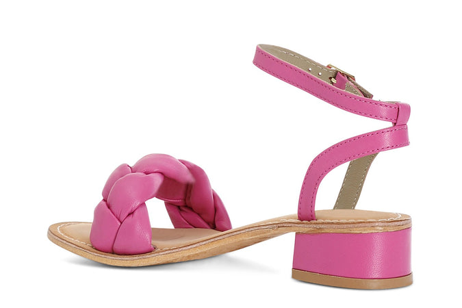 SANDALO IN PELLE INTRECCIATA