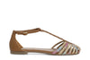 SANDALO IN PELLE CON MIGNON STRASS
