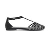 SANDALO IN PELLE CON MIGNON STRASS