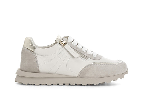 SNEAKERS IN PELLE CON CERNIERA