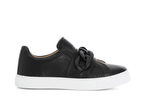 SLIP ON IN PELLE CON CATENA