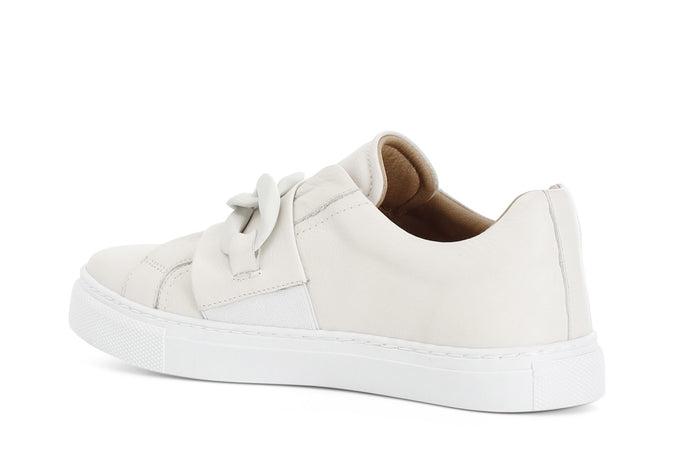 SLIP ON IN PELLE CON CATENA
