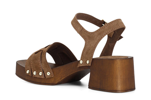 SANDALO IN PELLE SCAMOSCIATA