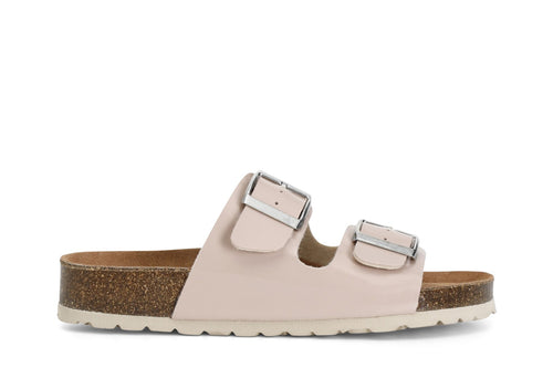 CIABATTA 2 FASCE IN VERNICE CON FIBBIA