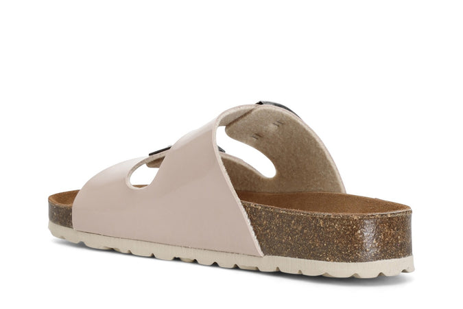 CIABATTA 2 FASCE IN VERNICE CON FIBBIA