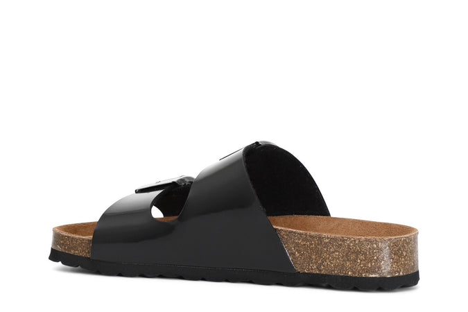 CIABATTA 2 FASCE IN VERNICE CON FIBBIA