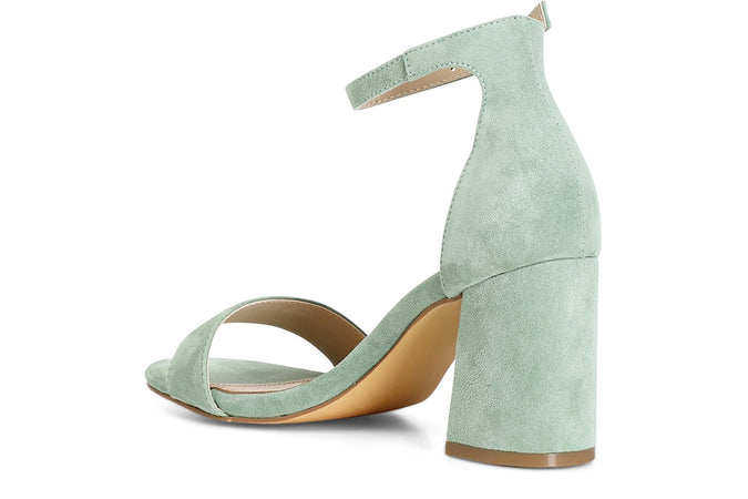 SANDALO IN PELLE SCAMOSCIATA CON LACCIOALLA CAVIGLIA E TOPPONE