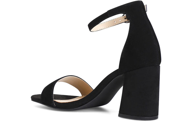 SANDALO IN PELLE SCAMOSCIATA CON LACCIOALLA CAVIGLIA E TOPPONE