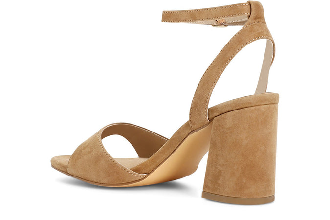 SANDALO IN PELLE SCAMOSCIATA CON LACCIOALLA CAVIGLIA