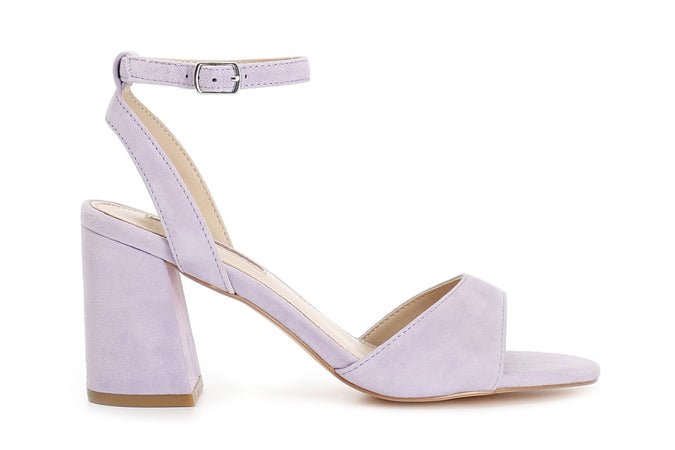 SANDALO IN PELLE SCAMOSCIATA CON LACCIOALLA CAVIGLIA